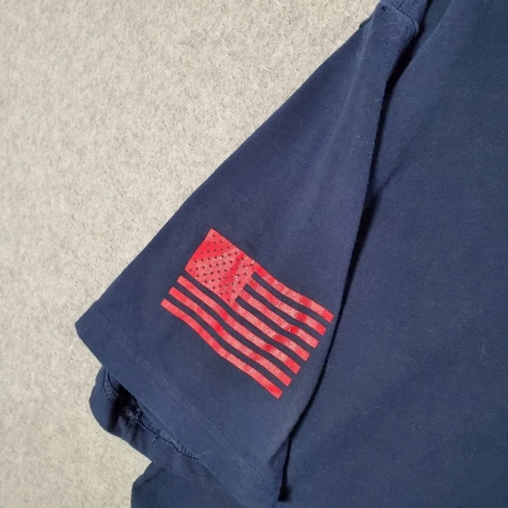 Under Armour Men Shirt XL Blue Freedom USA United States of America Flag Graphic